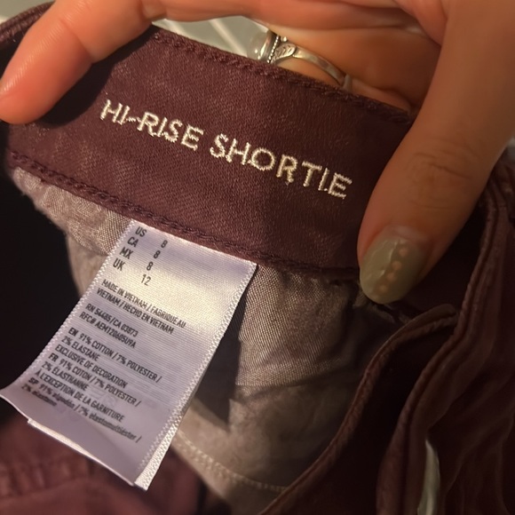 American Eagle Burgundy High Rise Shorts - Picture 3 of 4